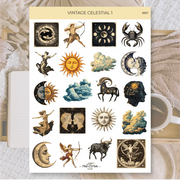 Stickers Plan & Plot Studio - Vinyl - Vintage celestial 1 - 1 - Plan & Plot Studio - Tidformera