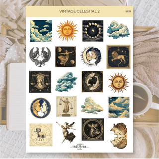 Stickers Plan & Plot Studio - Vinyl - Vintage celestial 2 - 1 - Plan & Plot Studio - Tidformera