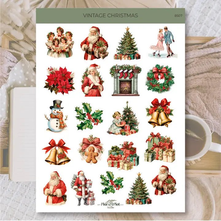 Stickers Plan & Plot Studio Vinyl - Vintage Christmas – Tidformera