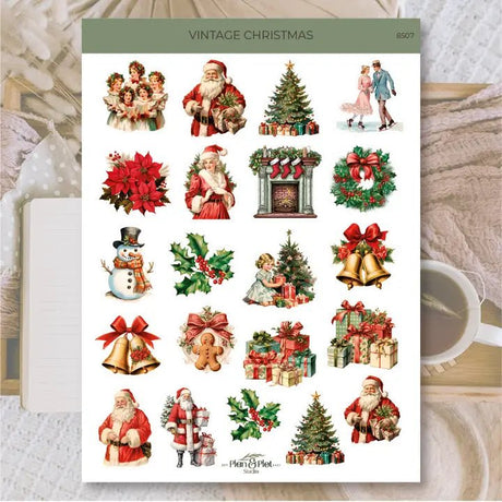 Stickers Plan & Plot Studio Vinyl - Vintage Christmas - 1 - Plan & Plot Studio - Tidformera