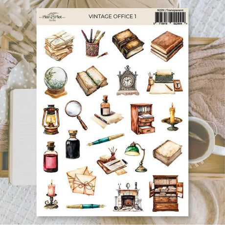 Stickers Plan & Plot Studio Vinyl - Vintage Office 1 - 1 - Plan & Plot Studio - Tidformera