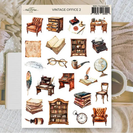 Stickers Plan & Plot Studio Vinyl - Vintage Office 2 - 1 - Plan & Plot Studio - Tidformera