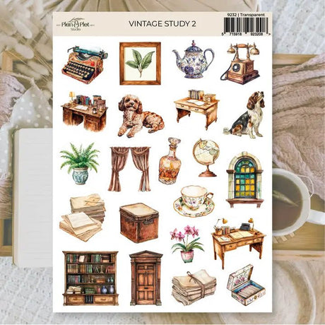 Stickers Plan & Plot Studio Vinyl - Vintage Study 2 - 1 - Plan & Plot Studio - Tidformera