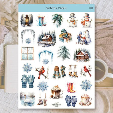 Stickers Plan & Plot Studio Vinyl - Winter Cabin - 1 - Plan & Plot Studio - Tidformera