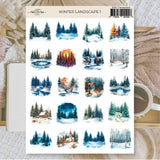 Stickers Plan & Plot Studio Vinyl - Winter Landscape 1 - 1 - Plan & Plot Studio - Tidformera