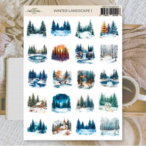 Stickers Plan & Plot Studio Vinyl - Winter Landscape 1 - 1 - Plan & Plot Studio - Tidformera