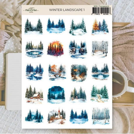 Stickers Plan & Plot Studio Vinyl - Winter Landscape 1 - 1 - Plan & Plot Studio - Tidformera