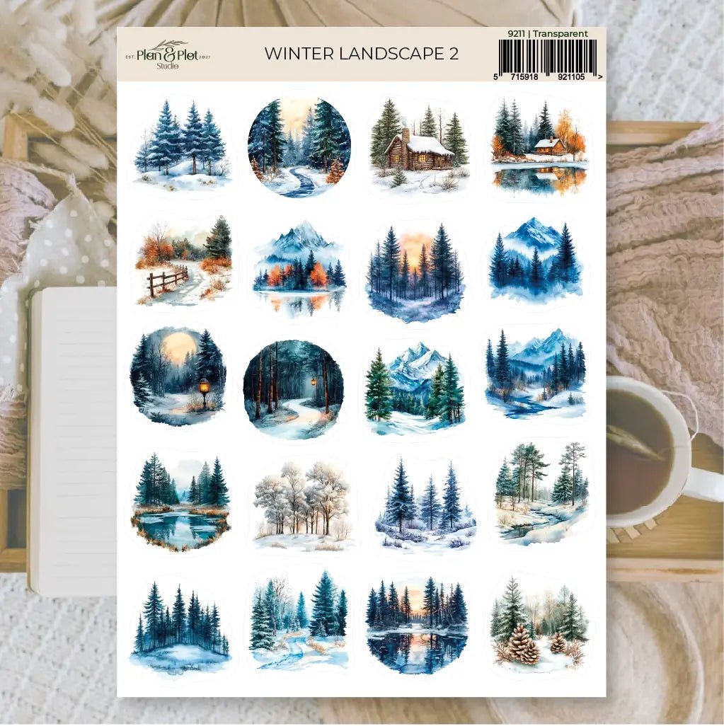 Stickers Plan & Plot Studio Vinyl - Winter Landscape 2 - 1 - Plan & Plot Studio - Tidformera