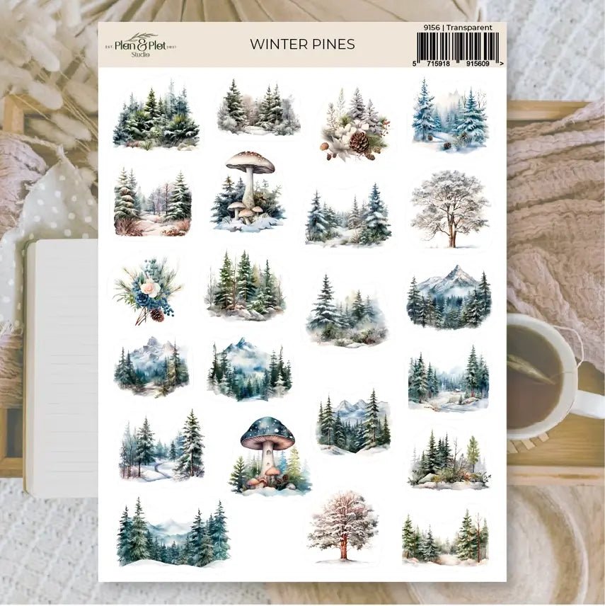 Stickers Plan & Plot Studio Vinyl - Winter Pines - 1 - Plan & Plot Studio - Tidformera