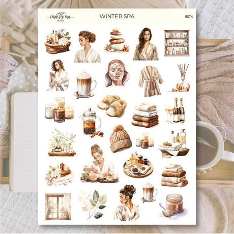 Stickers Plan & Plot Studio Vinyl - Winter Spa - 1 - Plan & Plot Studio - Tidformera