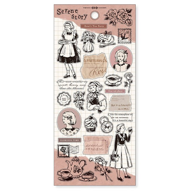 Stickers - Serene Story - Rose tea party - 1 - Mind Wave - Tidformera