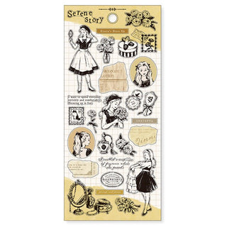 Stickers - Serene Story - Zinnia's dressing up från Mind Wave. Ark med klistermärken med en flicka. - Tidformera