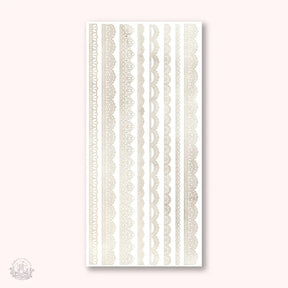 Stickers Thin Lace Strip - Beige - 1 - Hello Petite Paper - Tidformera