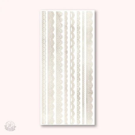 Stickers Thin Lace Strip - Beige - 1 - Hello Petite Paper - Tidformera