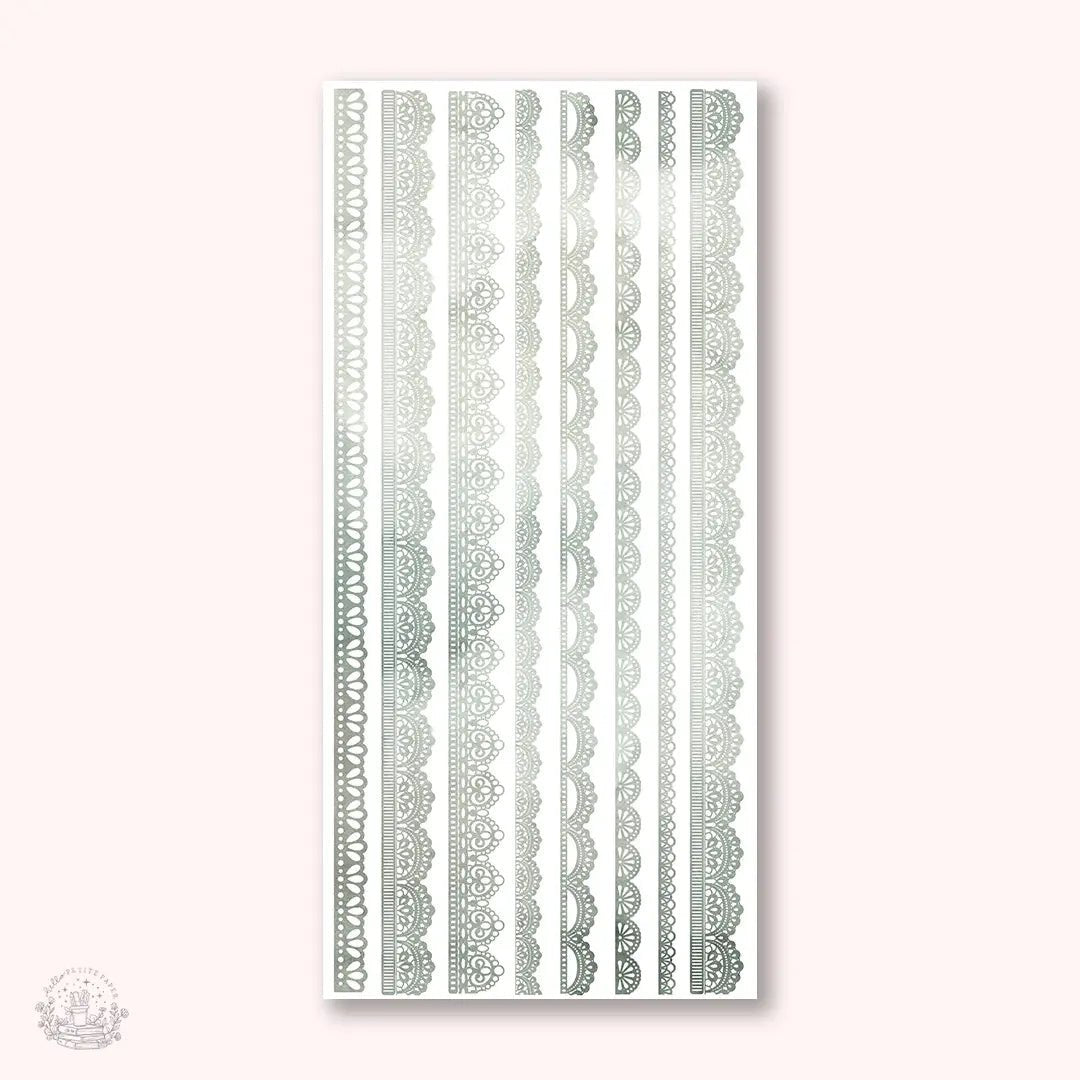 Stickers Thin Lace Strip - Green - 1 - Hello Petite Paper - Tidformera