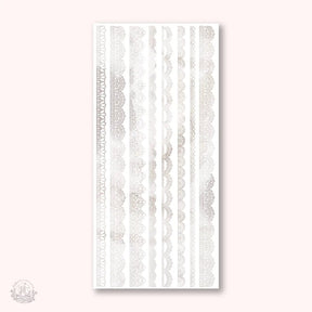 Stickers Thin Lace Strip - Taupe - 1 - Hello Petite Paper - Tidformera