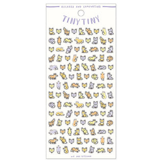 Stickers Tiny Tiny - Kitsune från Mind Wave. Ark med små klistermärken med rävar.  - Tidformera