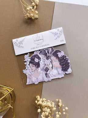 Stickers - T's Stationery - Sakura Goddess - 1 - T's Stationery - Tidformera