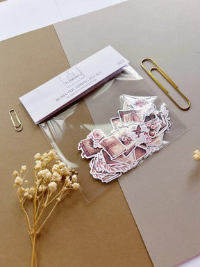 Stickers - T's Stationery - XL Romantic spring Books - 1 - T's Stationery - Tidformera