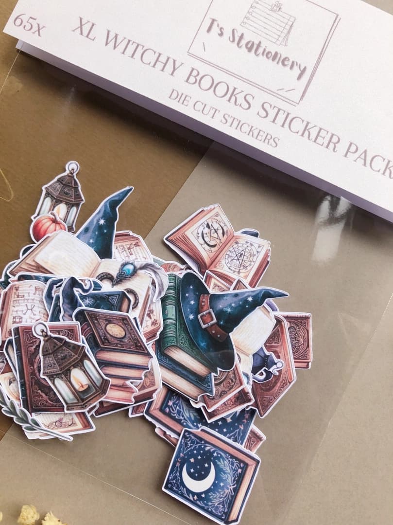 Stickers - T's Stationery - XL Witchy Books - 5 - T's Stationery - Tidformera