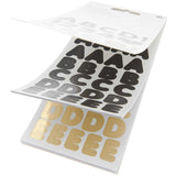 Stickersblock Paper Poetry Alfabetet - Black/Gold - 2 - Rico Design - Tidformera
