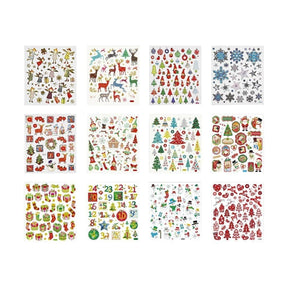 Stickershäfte 12 ark - Jul - 12 ark - 1 - Creotime - Tidformera