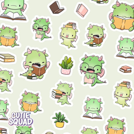 Stickersheet CutieSquad - Books & Dragons - 2 - CutieSquad - Tidformera