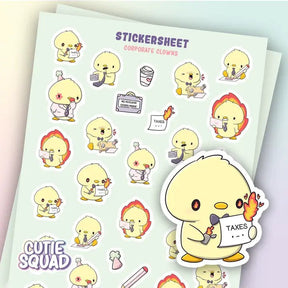 Stickersheet CutieSquad - Corporate Clowns - 1 - CutieSquad - Tidformera