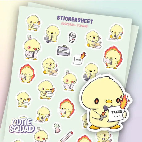 Stickersheet CutieSquad - Corporate Clowns - 1 - CutieSquad - Tidformera