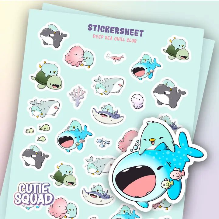Stickersheet CutieSquad - Deep Sea Chill Club - 1 - CutieSquad - Tidformera