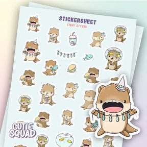 Stickersheet CutieSquad - Fishy Otters - 1 - CutieSquad - Tidformera