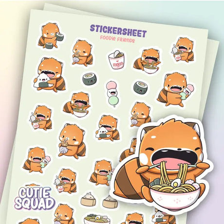 Stickersheet CutieSquad - Foodie Friends - 1 - CutieSquad - Tidformera