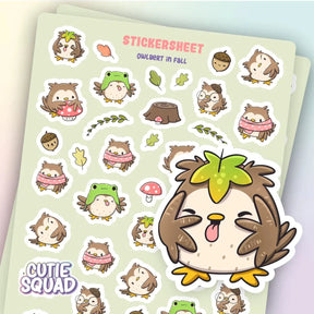 Stickersheet CutieSquad - Owlbert in Fall - 1 - CutieSquad - Tidformera