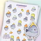 Stickersheet CutieSquad - Pigeon with Hats - 1 - CutieSquad - Tidformera