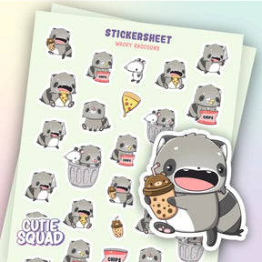 Stickersheet CutieSquad - Silly trash pandas - 1 - CutieSquad - Tidformera