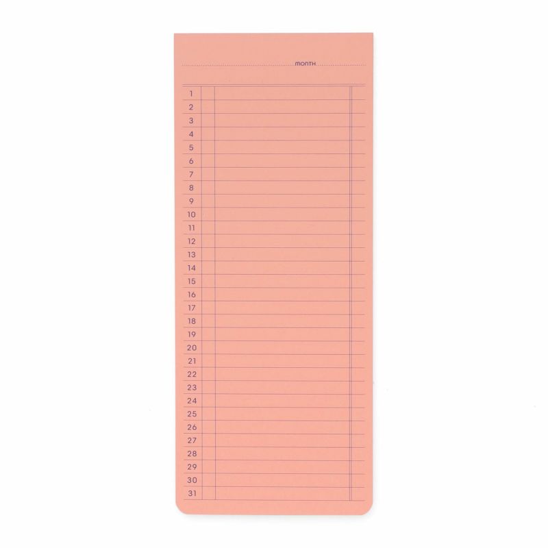 Sticky Memo Pad - Monthly - Pink - 1 - Penco - Tidformera