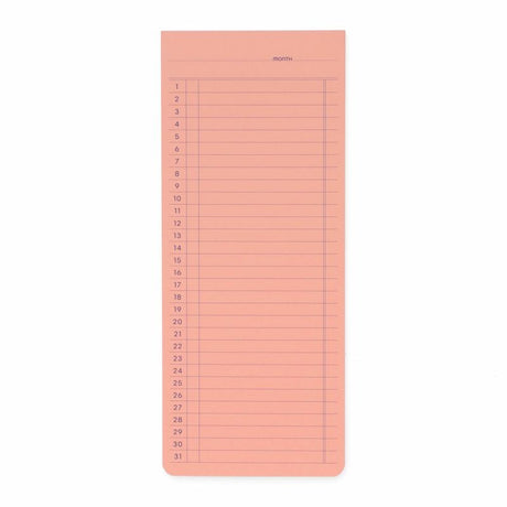 Sticky Memo Pad - Monthly - Pink - 1 - Penco - Tidformera
