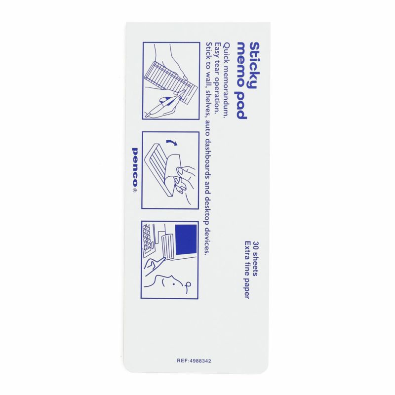 Sticky Memo Pad - Monthly - White - 4 - Penco - Tidformera