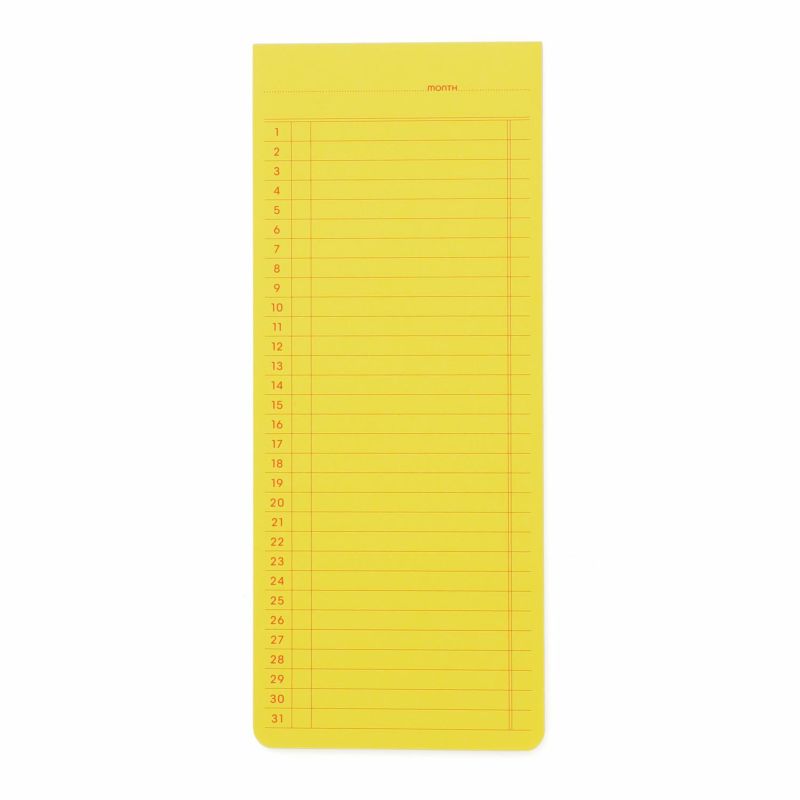 Sticky Memo Pad - Monthly - Yellow - 1 - Penco - Tidformera