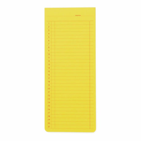 Sticky Memo Pad - Monthly - Yellow - 1 - Penco - Tidformera