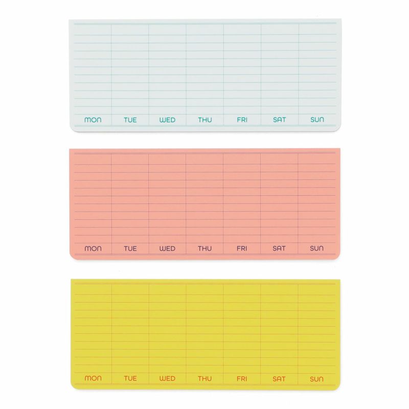 Sticky Memo Pad - Weekly - Pink - 4 - Penco - Tidformera