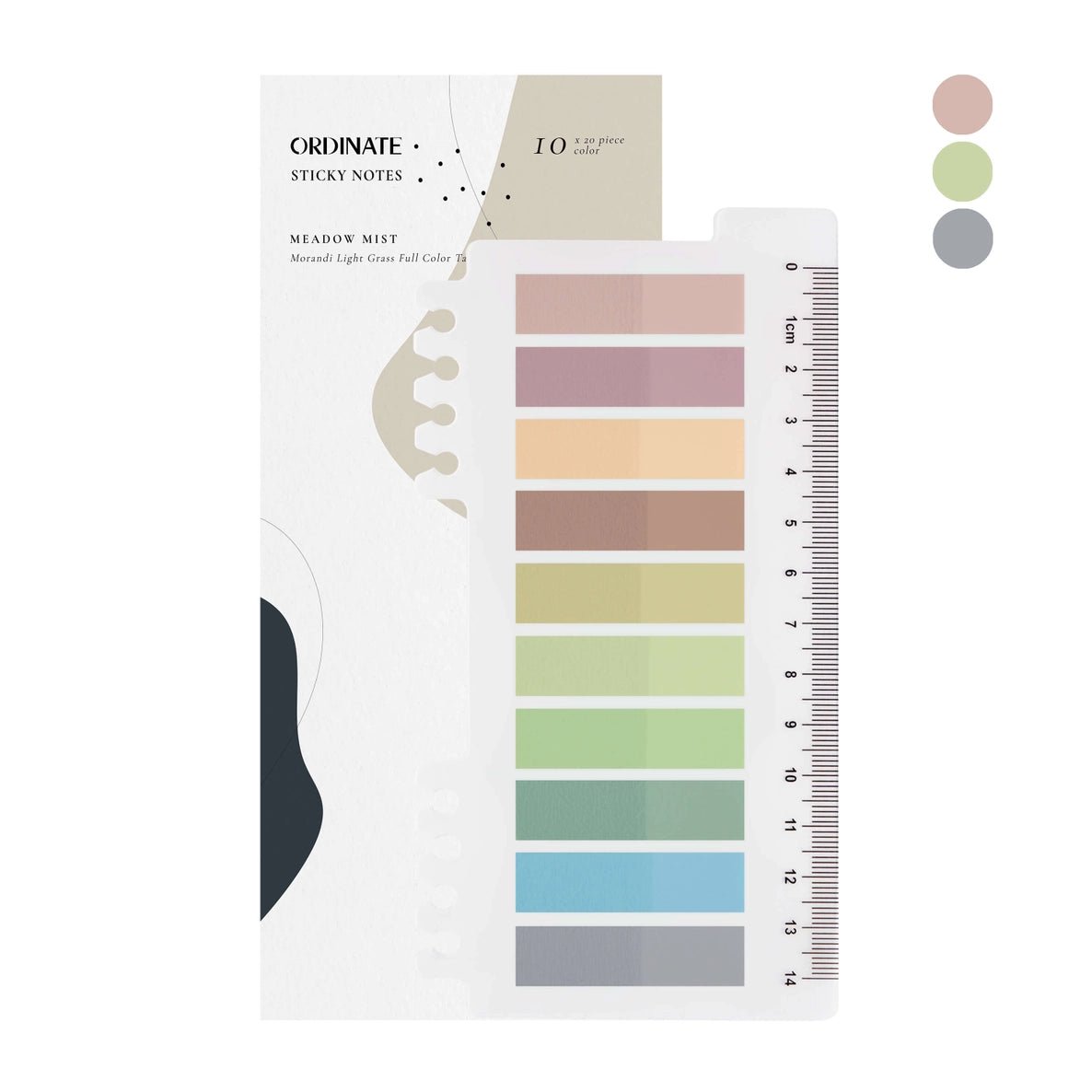 Sticky Notes 10 färger - Meadow Mist - 1 - Ordinate - Tidformera