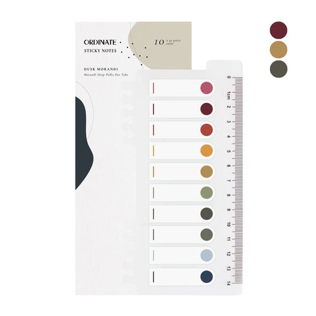 Sticky Notes 10 färger - Semicircle Design - Dusk Morandi - 1 - Ordinate - Tidformera