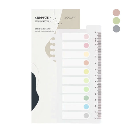 Sticky Notes 10 färger - Semicircle Design - Spring Morandi - 1 - Ordinate - Tidformera