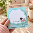 Sticky Notes - Mocha cat - I chill harder than most people party - 1 - Moonaries illo - Tidformera
