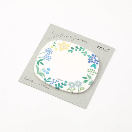 Sticky Notes Transparency Wild Flowers - Midori - Tidformera