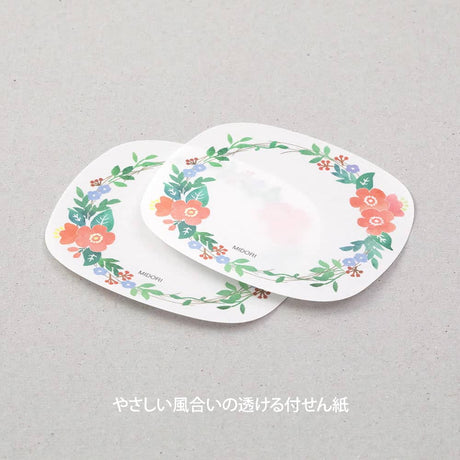 Sticky Notes Transparency Wreath - 5 - Midori - Tidformera