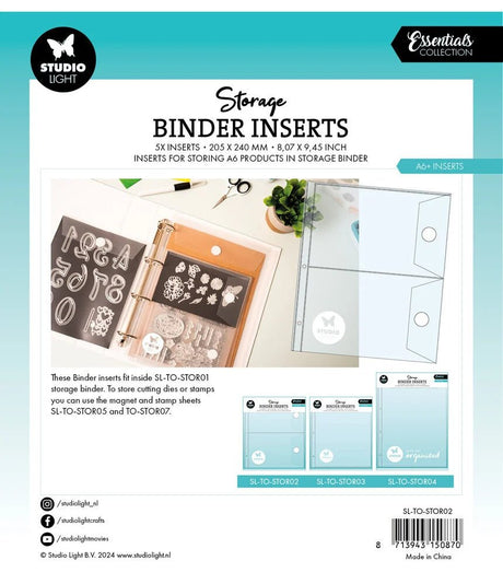 Storage Binder Inserts A6+ 5 - pack - 2 - Studio Light - Tidformera
