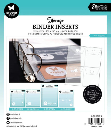 Storage Binder Inserts A7+ 3 - pack - 2 - Studio Light - Tidformera