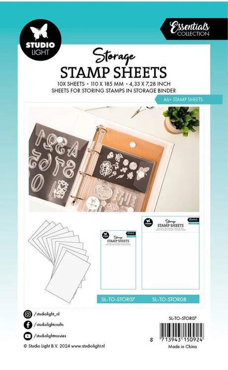 Storage Stamp Sheets A6+ 10 - pack - 2 - Studio Light - Tidformera